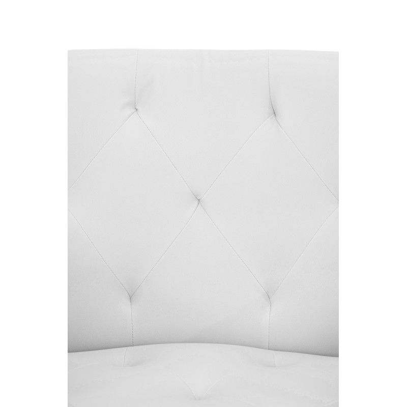 Chaise de salle à manger en simili cuir Langford blanc