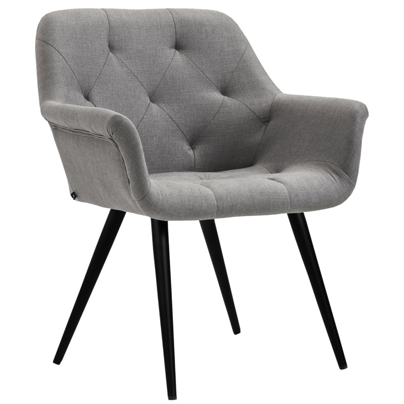 Chaise de salle à manger en tissu Langford gris