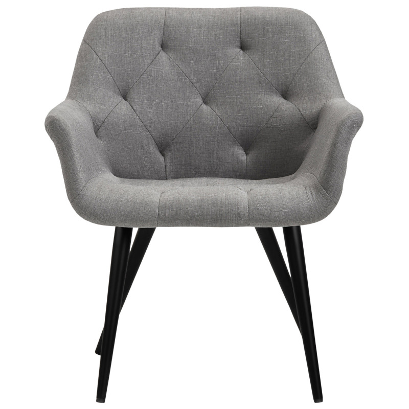 Chaise de salle à manger en tissu Langford gris