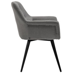 Chaise de salle à manger en tissu Langford gris