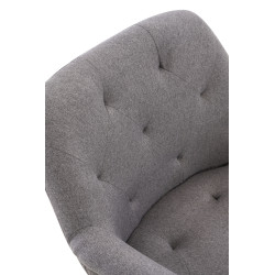 Chaise de salle à manger en tissu Langford gris