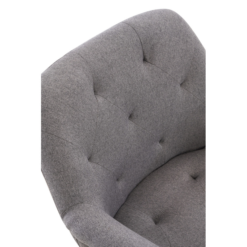 Chaise de salle à manger en tissu Langford gris