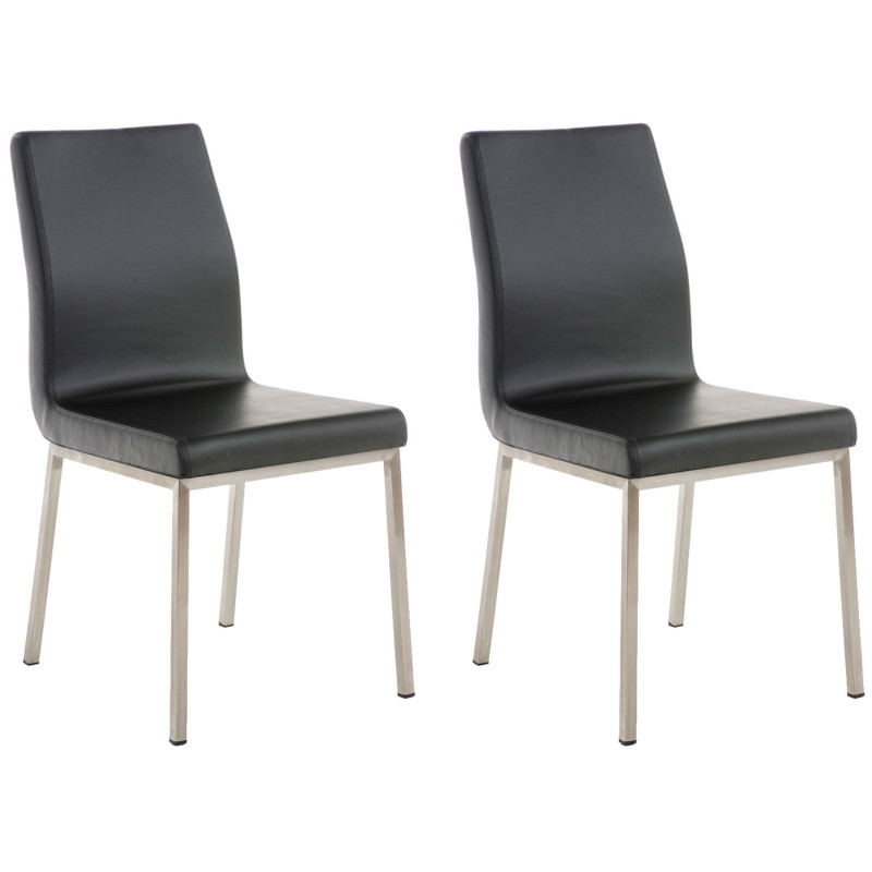 Lot de 2 chaises à repas Colmar noir