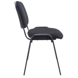 Lot de 4 chaises XL Ken tissu noir