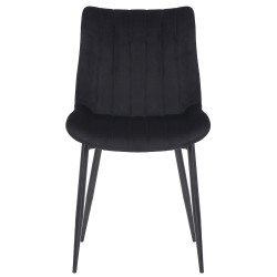 Lot de 2 chaises Rahden en velours noir
