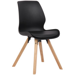 Chaise en plastique Luna noir