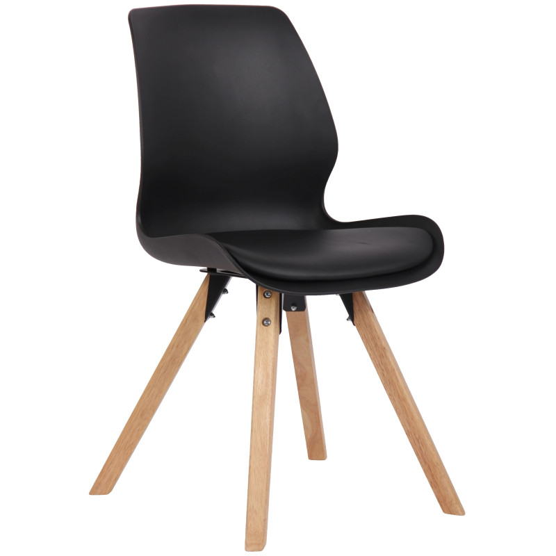 Chaise en plastique Luna noir