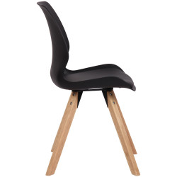 Chaise en plastique Luna noir