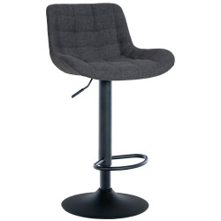 Tabouret de bar Tover en tissu noir
