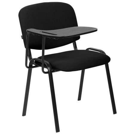Chaise Ken XL avec table pliante en tissu noir