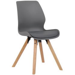 Chaise en plastique Luna gris