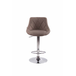 Lot de 2 tabourets de bar Lazio tissu C taupe