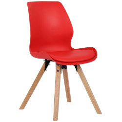 Chaise en plastique Luna rouge