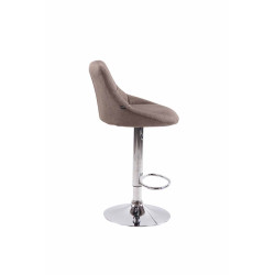 Lot de 2 tabourets de bar Lazio tissu C taupe