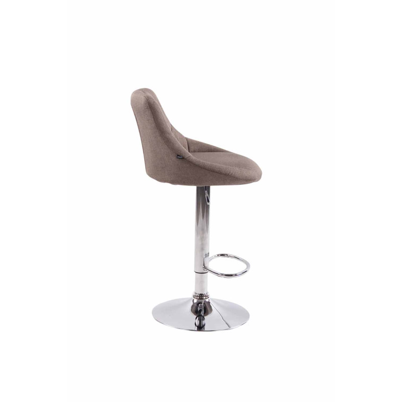 Lot de 2 tabourets de bar Lazio tissu C taupe