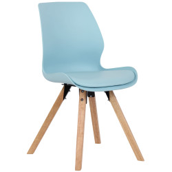Chaise en plastique Luna bleu