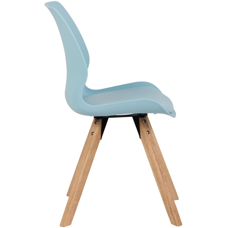 Chaise en plastique Luna bleu