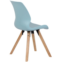 Chaise en plastique Luna bleu