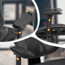 Fauteuil de bureau Deshler noire