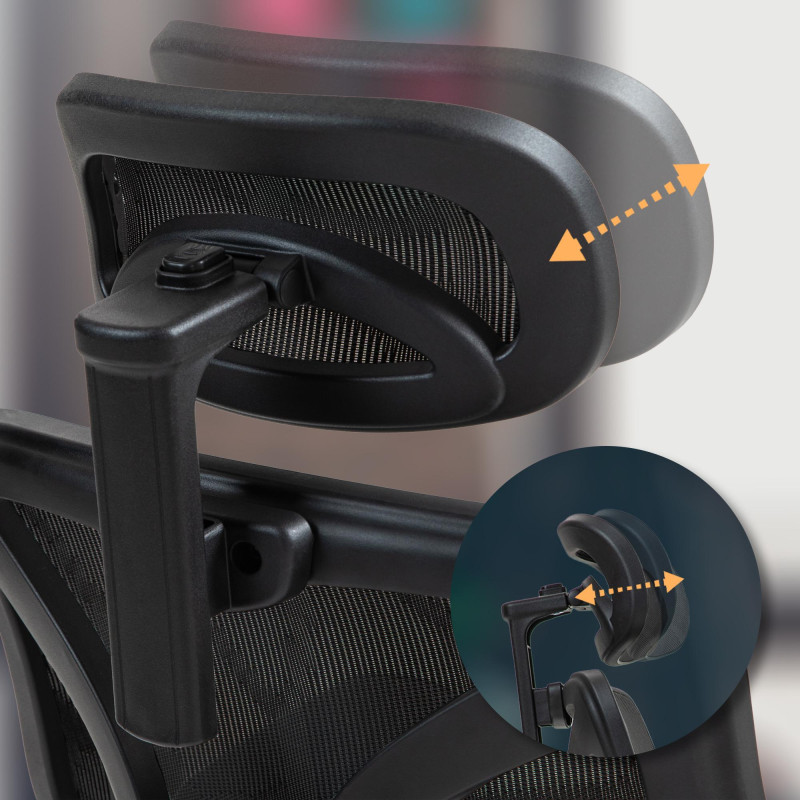 Fauteuil de bureau Deshler noire