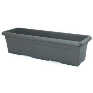 PLASTIKEN Jardiniere rectangulaire - 100 X 44 cm - Anthracite