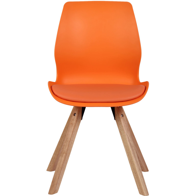 Chaise en plastique Luna orange