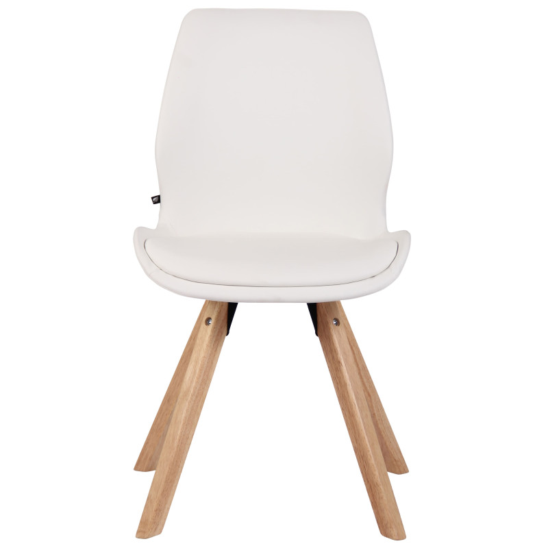 Chaise Luna en simili cuir blanc