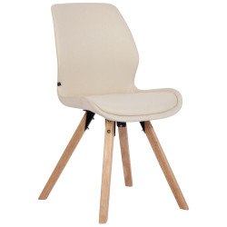 Chaise Luna en tissu crème