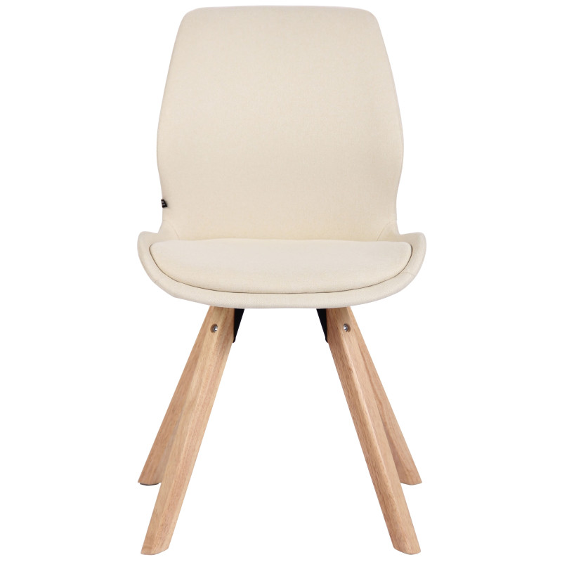 Chaise Luna en tissu crème