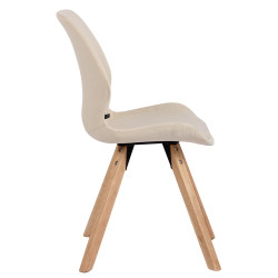 Chaise Luna en tissu crème