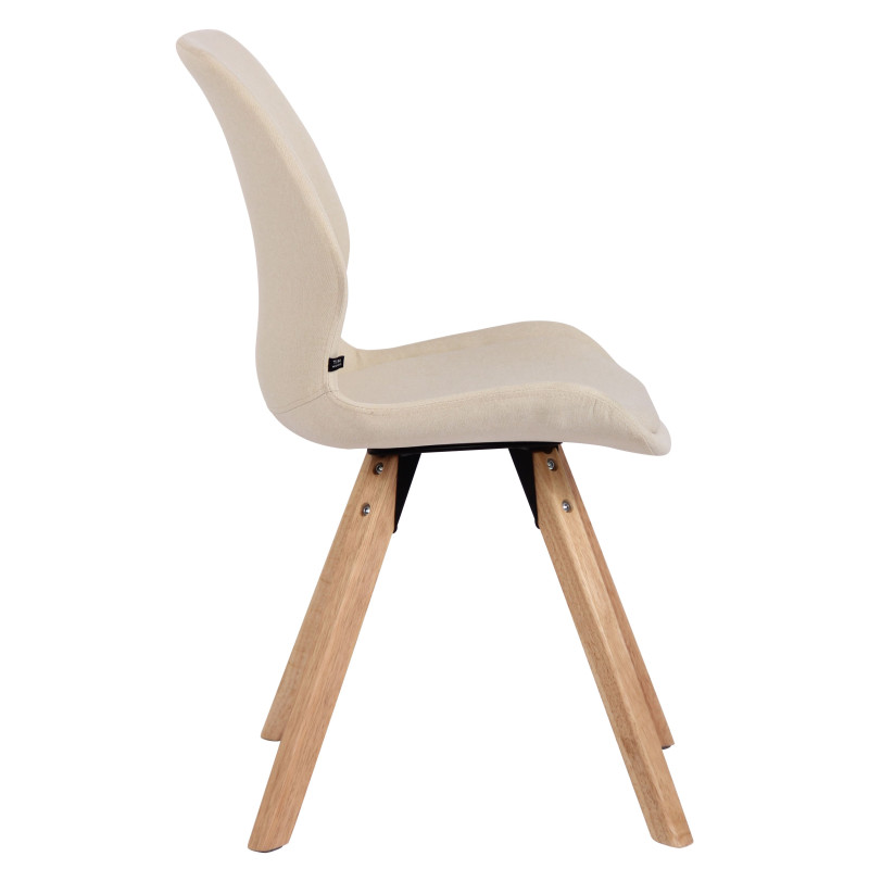 Chaise Luna en tissu crème