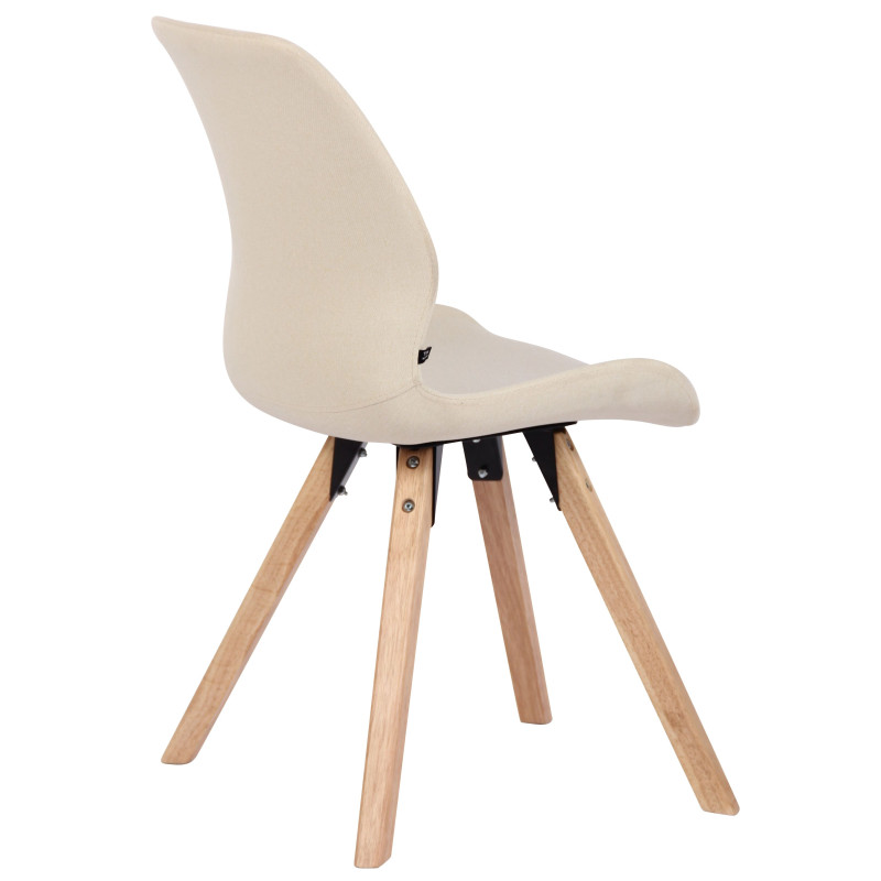 Chaise Luna en tissu crème