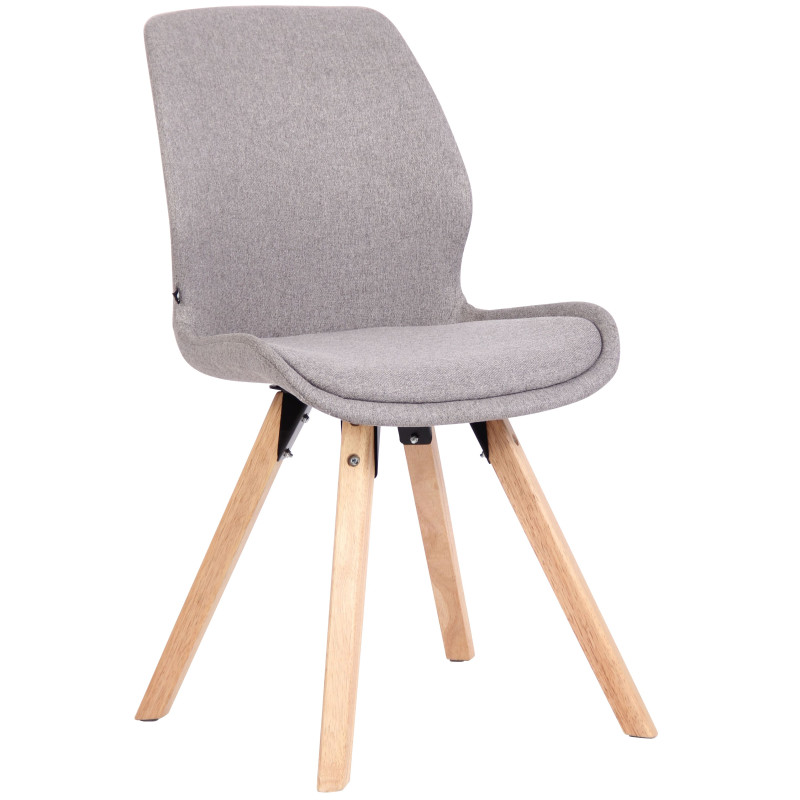Chaise Luna en tissu gris