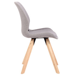 Chaise Luna en tissu gris