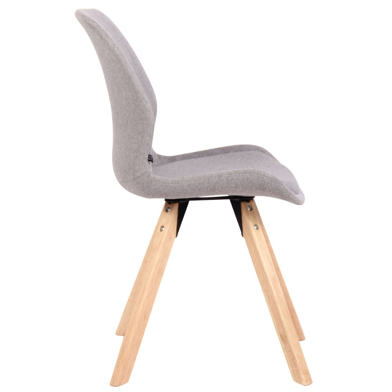 Chaise Luna en tissu gris
