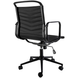 Fauteuil de bureau Bakers, similicuir noir