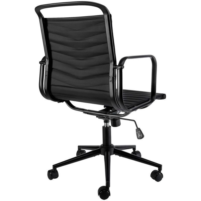 Fauteuil de bureau Bakers, similicuir noir