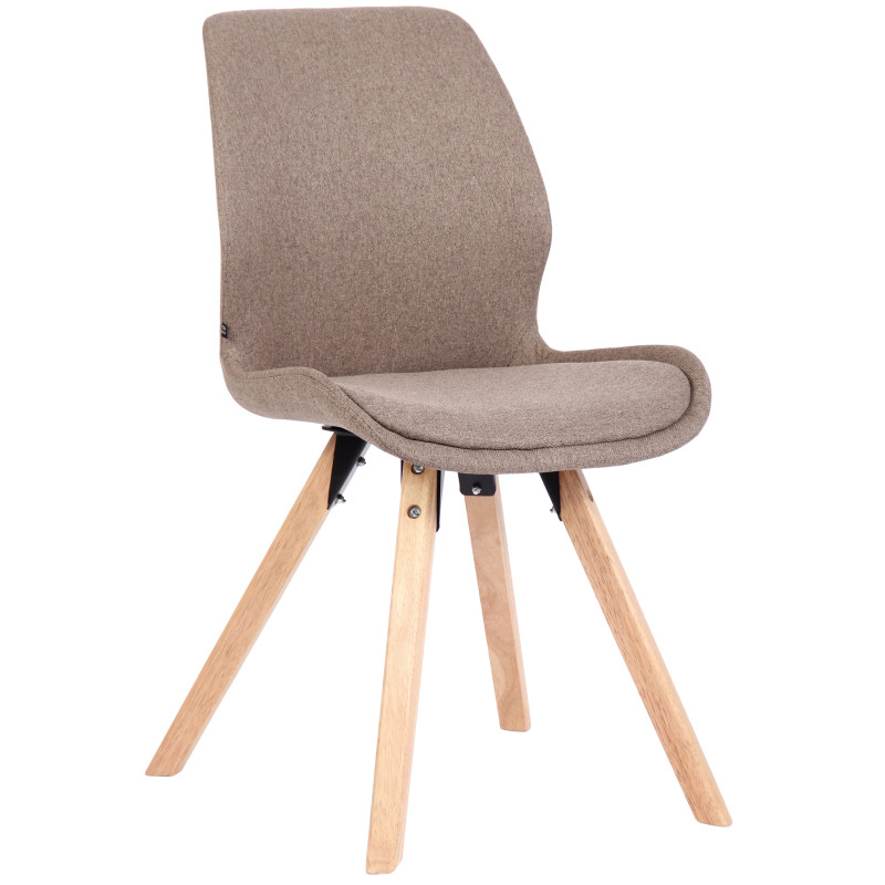 Chaise Luna en tissu taupe
