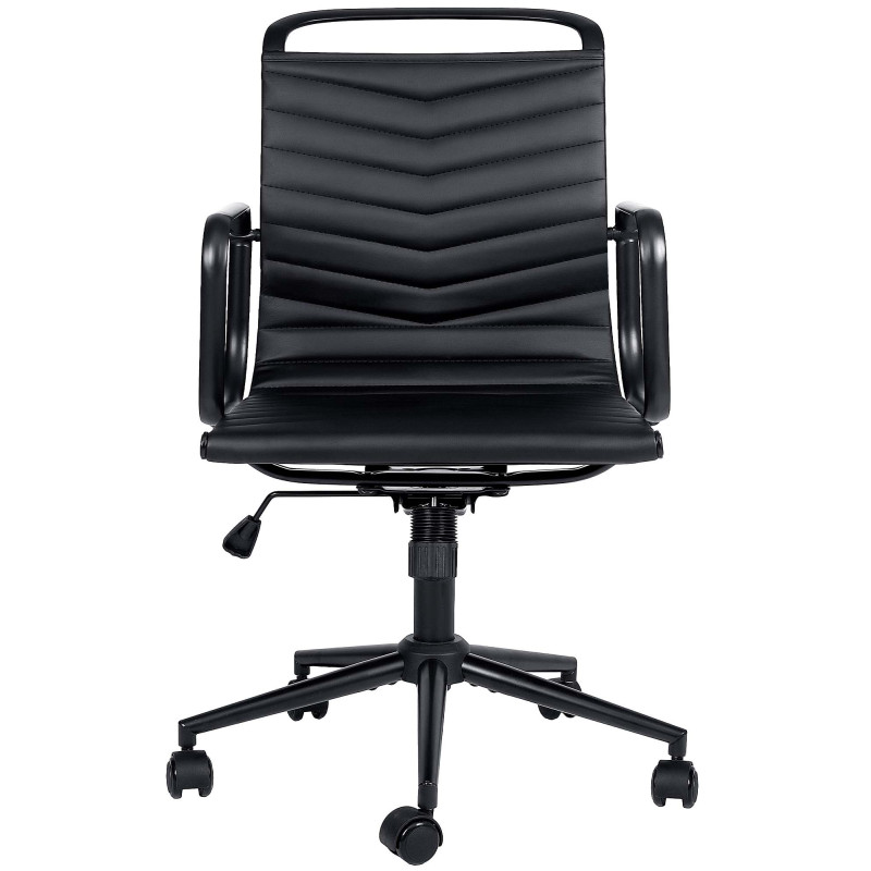 Fauteuil de bureau Bakers, similicuir noir