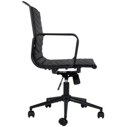 Fauteuil de bureau Bakers, similicuir noir