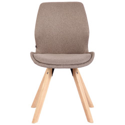 Chaise Luna en tissu taupe