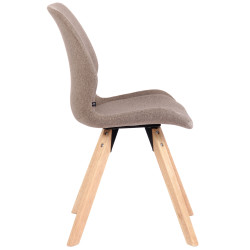 Chaise Luna en tissu taupe