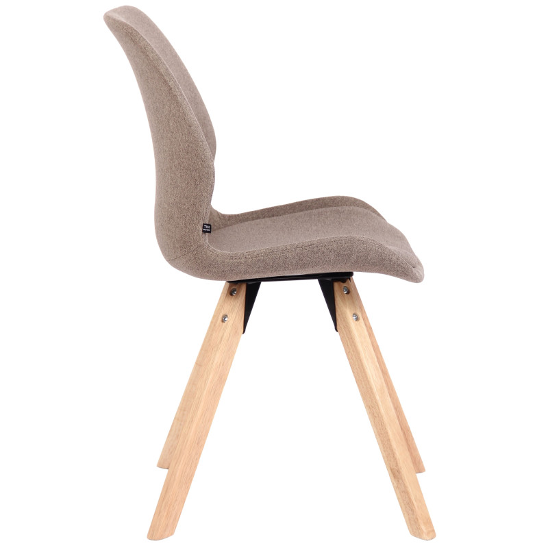 Chaise Luna en tissu taupe