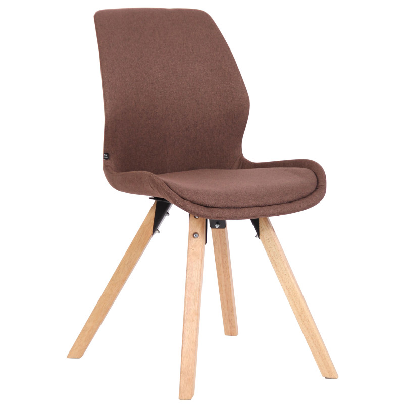 Chaise Luna en tissu brun