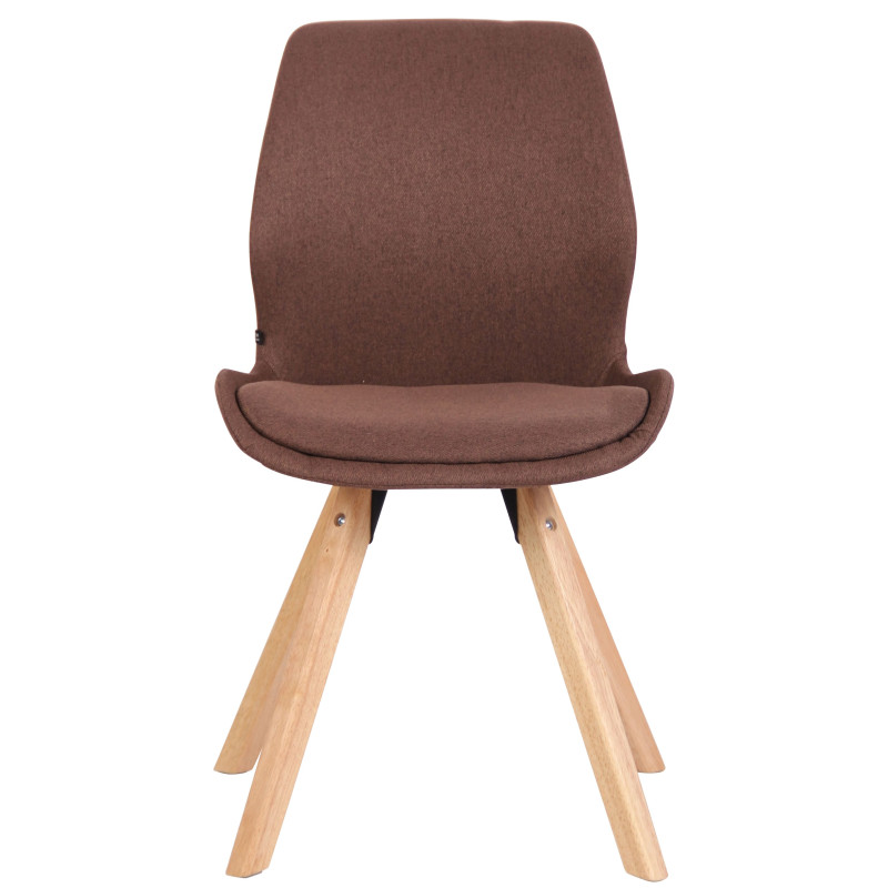 Chaise Luna en tissu brun