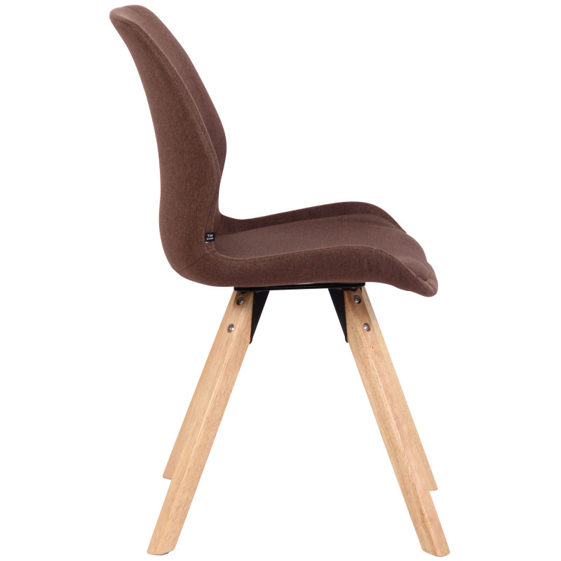 Chaise Luna en tissu brun