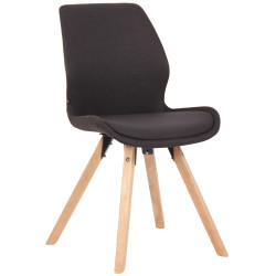 Chaise Luna en tissu noir