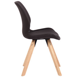 Chaise Luna en tissu noir