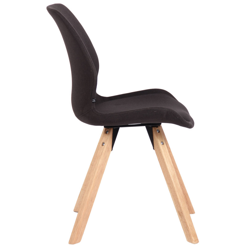Chaise Luna en tissu noir