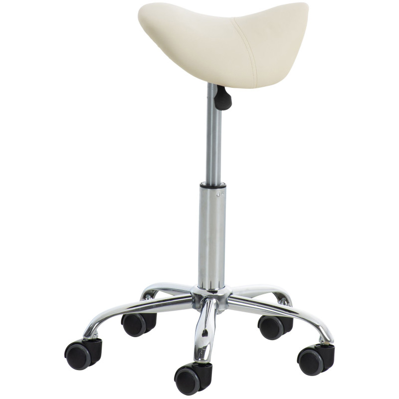 Lot de 2 tabourets de travail Reno, similicuir crème